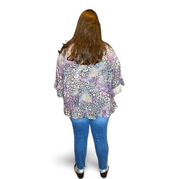 Majestic Multi-Colored Ruffle Top - Picture 2 of 2